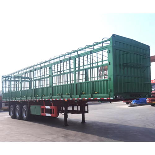 Trailer di recinzione di trasporto semi -bestiame di alta qualità da 3 assi per il tipi di magazzino di stake warehouse in vendita